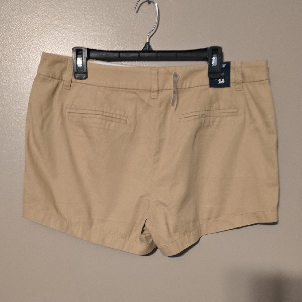 J.‎ Crew Shorts Womens Size 14 Chinos Brown Flat Front Pockets Cotton Casual - Picture 2 of 4